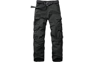 Faysfad Men's Cargo Trousers Combat Military Tactical Cotton Work Pants with Multiple Pockets