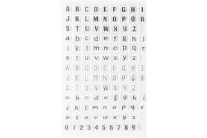 HEEPDD Tampon Scrapbooking, Tampon Chiffre Letter Pochoir Tampons pour Scrapbooking Tampons Clairs pour la Fabrication de Cartes Transparent Silicone Cartoon Stamps (Majuscule + Minuscule)