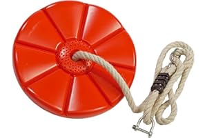 GARTENPIRAT Balançoire Disque Plastique Rouge pour tyrolienne