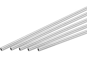 QUARKZMAN 5pcs 304 Inox Acier Tube, OD 6 mm x 0,5 mm Mur Épaisseur 300 mm Longueur Bouchonillaire Métal Tube pour Industrie Machines