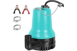 Vegena Pompe À Eau Submersible, Pompe À Eau, Pompe Submersible 12V 65W 3000 L/H Ultra Silencieuse Avec Pince, Pompe Immergée Pompe Vide Cave Pour Bassin, Fontaine De Jardin Aquarium