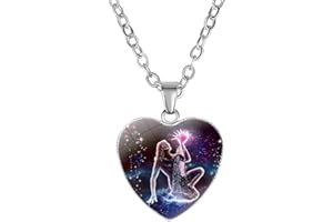 Caimeytie Pendentif Fille Enfant Collier Horoscope Signe du Zodiaque