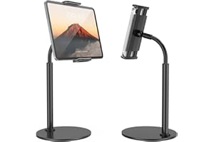TRYONE Tablet Stand, Gooseneck Tablet holder, 360 Degree Rotating Phone Holder Desk Stand, Flexible Desktop Tablet Stand for iPad, iPhone, Switch, Tab, 4.7-11" Devices and All Smartphones