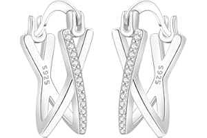 NUJIFFY Kolczyki damskie 925 Sterling Silver Kolczyki Kolczyki Małe Złote Kolczyki Hipoalergiczne dla kobiet, Biżuteria Prezenty