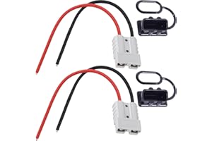 DAOKAI Gabelstapler Ladegerät Anschluss 50A 600V Akku Steckverbinder Schnellanschluss Stecker mit 10AWG 60cm Kabel für Autos,Anhängerwinde Stecker - 2pcs