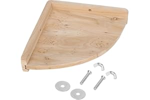 GAROSA Natural Wooden Fan-Shaped Bird Stand Rack for Cage Corner Rest Small Pets Parrot Parakeet Cockatiel Budgie Gerbil Rat