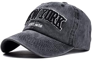 Yutdeng Cappello Uomo New York Vintage Cappellino Ricamo Berretto da Baseball Hip Hop Sport Cappellino retrò Cappellini con Visiera Ciclismo Running Donna Baseball cap