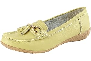 Jo & Joe Ladies Leather Moccasins Loafer Plimsole Pumps Womens Tassel Flat Shoes