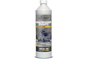 ‎BIO-CHEM bio-chem Grauwassertank-Zusatz - 1000 ml Konzentrat - Tank-Reiniger für Schmutzwasser-, Grauwasser- und Abwasser-Tank von Wohnmobil, Wohnwagen - Made in DE