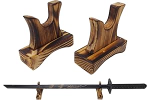 Handcrafted Wooden Sword Stand "pods" Rack, Holder, Will take Any Length of Samurai Sword inkwellinserts