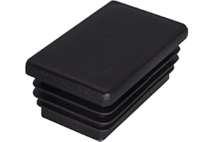 SKIR'CO Tappi rettangolari in plastica, 30 x 50 mm, opachi, inserti per tubi rettangolari, tappi per pali per recinzioni, colore nero RAL 9005, 40 pezzi
