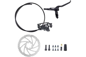 M MEGHNA MEGHNA Kit de freins à disque hydraulique pour vélo avec frein à disque hydraulique de 160 mm à l'avant 800 mm arrière 1550 mm alliage d'aluminium frein à huile pour VTT universel