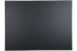 KINGFOM Sottomano Scrivania 60X45cm, Tappetino Scrivania in Pelle, Copri Scrivania Antiscivolo - Accessori Scrivania (Nero) (Nero-A110)