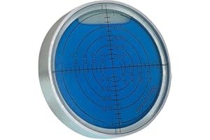Umei Alta Precisione Universale Bolla Orizzontale Alluminio Shell Orizzontale Cerchio Inclinometro, Alta Precisione 6 '/ 2 (con Magnete, Luminous) (60x12mm) (Blu Acqua)