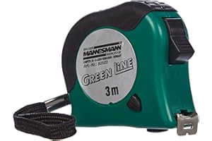 Brüder Mannesmann M80503 Taśma Miernicza, Zielony/Czarny, 3 m x 16 mm