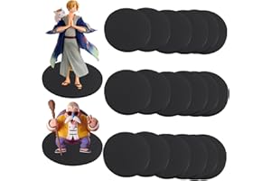YPLonon Acrylplatten 30 Stück Rund Kunststoffplatte 40mm Plastik Platten Figuren Steht Display Basis Schwarz Plexiglasscheibe für Malerei DIY Handwerk Projektausstellung