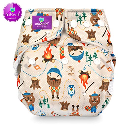Preisvergleich Produktbild Milovia Überhose (Prefold) - Lumberjack - One Size (4-16 kg) - Moderne Stoffwindeln für moderne Eltern.Die beste Wahl für Babys Haut.