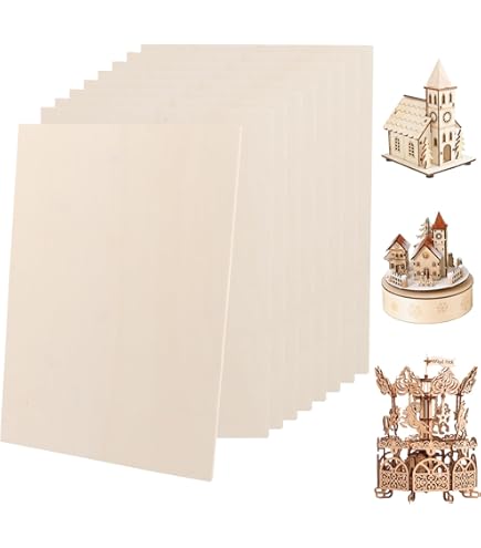 Lot De 10 Plaques Contreplaqué Bois De Balsa 420x300x5mm - Pour Modélisme, Bricolage Et Projets Laser