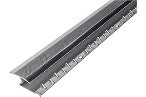 Project DIY® Aluminium Carpet to Laminate Threshold Bar | Transition Strip – 900mm x 27mm Z-Edge Cover Strip | Carpet to Tile, Wood or Laminate | Silver & Gold Variants (Silver)