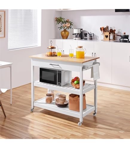 Home Deco Factory Keukentrolley – 2 Etages – Verrijdbaar - Zwart
