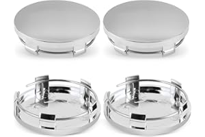 GUOSIYAO Nabendeckel Radnabenkappen Außendurchmesser 60mm Silber Nabenkappen Universal Radnabenabdeckung ABS Felgendeckel Für Radnaben Auto Zubehör Radnaben 4Stk