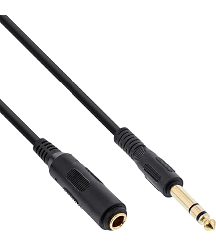 Prolunga Per Cuffie 2 Metri - Cavo Jack 6,3 Mm Stereo Con Contatti Dorati