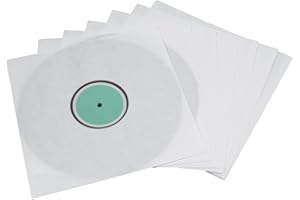 ‎HAMA Hama Schallplatten-Innenhüllen, 10 Stück (mit transparentem Sichtfenster) Vinyl LP-Hülle, Schutzhülle