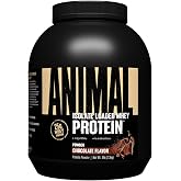 ANIMAL Isolate Whey Protein Pulver (Chocolate) - with 25g Protein and 5g BCAA for Muscle Building, Protein Shake with Isolate