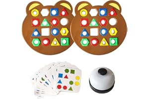 NAVESO Montessori Spielzeug Puzzle, Shape Matching Puzzle Game für Kinder zum Formenlernen, Formanpassung Spiel Farbsensorisches Lernspielzeug für 3 4 5 6 7 jährige Kinder Pädagogisches Spielzeug