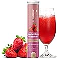 BLUSHLIN Glutathione Tablets 500mg with Vitamin C | Effervescent Tablets for Skin Glowing | Antioxidants for a Clear & Glowing Complexion for Women, Men | Sugar-Free, Gluta Glow (15 Count Pack of 1) Strawberry Flavour