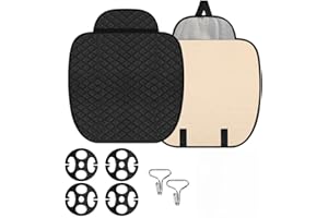 Kleemeiero 2 Pièces Coussin De Siège Avant De Voiture, Coussin Voiture Siege Protecteur Sièges Avant Doux Confort Housse de Siege Voiture Universelle pour la Plupart des Voitures et SUV (60 x 51cm)
