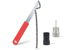 Lrocotanc Fouet à chaîne pour vélo Outil de démontage de pignon avec Outil de déverrouillage de Cassette et Retrait de pignon idéal pour Cassettes et pignons à Vitesses Multiples