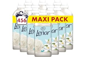 Lenor Adoucissant La Sélection, 456 Lavages (874mL x 12), Assouplissant Linge, Fleurs de Tilleul Et Cristaux Marins, Notre Meilleure Fraîcheur et Notre Douceur Végétale