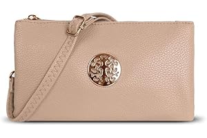 HIPSTER FASHION DESTINATION Women's Small Clutch, Cross Body, Shoulder Bag with Wristlet and Long Adjustable Shoulder Strap