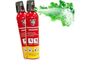 NOTOLK SAFETY WORK notlok Safety Work - 2X 750g Feuerlöschspray ohne Fluor | Hautfreundlicher Feuerlöscher Schaum für Brände A F & E bis 1000 V | Mini Feuerlöscher Auto - Feuerlöscher Haushalt, Auto Feuerlöscher Klein