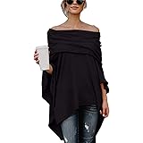 BUOYDM Donna Pullover Lungo Senza Maniche Oversize Sweatshirt Casual Irregolare Maglietta Tops