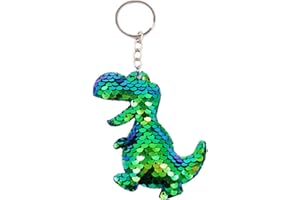 CrownOfRibbons Dinosaur Keyring children, Boys Toy Trex Monster, School Bag Accessory