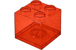 HSHDUTI Small Piggy Bank, Coin Bank Jar Money Box for Kids and Adult, Money Bank Coin Saving Pot Container Money Pot Building Block Design Money Savings Coin Piggy Bank Red