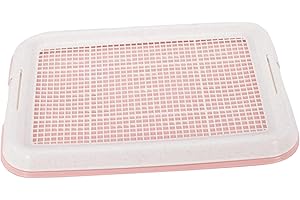 Colcolo Hundetoiletten-Trainingstablett, Netz-Trainingstablett, mit sicherem Verschluss, Hundetoilette, Hundetöpfchenpfanne für kleine Hunde, ROSA
