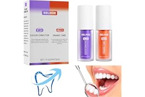 DMJUZE 2 Szt V34 Korektor Koloru Wybielanie Zębów Pasta Do Zębów,Pielęgnacja Szkliwa Wrażliwa Pasta Do Zębów Krem,Intensywna Pasta Wybielająca Do Usuwania Plam,świeży Oddech,Zmniejszają żółknięcie (C)