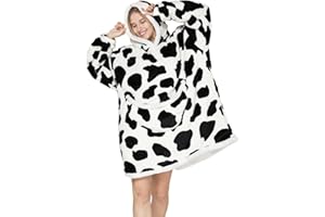 SPSHODOW Coperta con Cappuccio Oversize - Coperta Indossabile in Pile Sherpa da Donna Adulta Coperta con Cappuccio Gigante Calda e Accogliente Felpa Soffice per Donna e Uomo