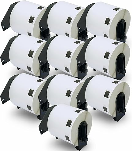 50 Compatibili Rotoli DK-22210 29mm X 30.48m Etichette Adesive Continuo Per Brother P-Touch QL-500 QL-550 QL-560 QL-570 QL-700 QL-720NW QL-800 QL-810W QL-820NWB QL-1050 QL-1060N QL-1100 QL-1110NWB