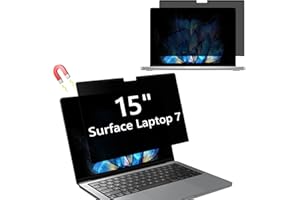 Hinnwer Magnétique Filtre de Confidentialité pour 15 Pouces Microsoft Surface Laptop 7, Amovible, Anti-Espion, Anti-éblouissement, Anti-Rayures, Filtres d'écran pour Ordinateur Portable Surface 15"