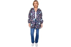 Top Demand New Ladies Womens Printed Kagoul Mac Rain Coat lightweight Waterproof Hood Jacket Top