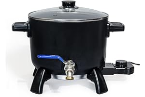 JULWHISPER Wax Melter for Candle Making, 6L Large Wax Melting Pot with Spout for Soy Wax Soap Base Candle Making Supplies Easy Pour & Non-Stick & Temps - UK Plug