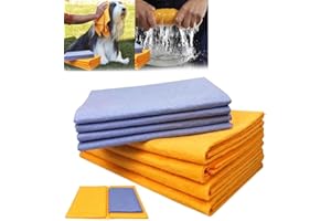 GUO-SWY 8PCS Ultra-Absorbent Miracle Cleaning Shammy,Multipurpose Shammy Towel,Super Absorbent Cloth,Ultra Absorbent Miracle Cleaning Shammy Cloth for Car,Kitchen,Bathroom (8PCS)