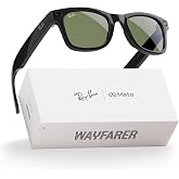 Meta Ray-Ban Wayfarer Smart Glasses Glossy Black G15 Green RW4006