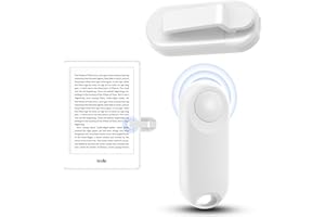 DATAFY Page Turner Remote Control Page Turner Clicker with Wrist Strap Storage Bag (kindle page turner white)