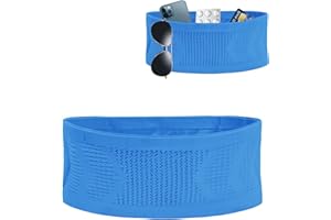 Yuqilin Atmungsaktive Verdeckte Gürteltasche, Large Capacity Running Belt, Multifunktionale Laufgürtel, Unisex Hüfttasche, Laufen Hüfttasche, für Laufen, Radfahren, Jogging (Blau/S)