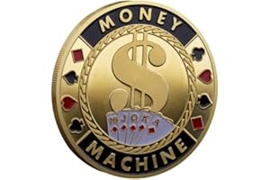 YIQILAFADA Poker Card Guard Coin Collectibles Table Games Poker - Good Luck, Las Vegas, Poker Accessories, Pot Committed, Shark, Donkeys, Quees, Ace King Lucky Coin